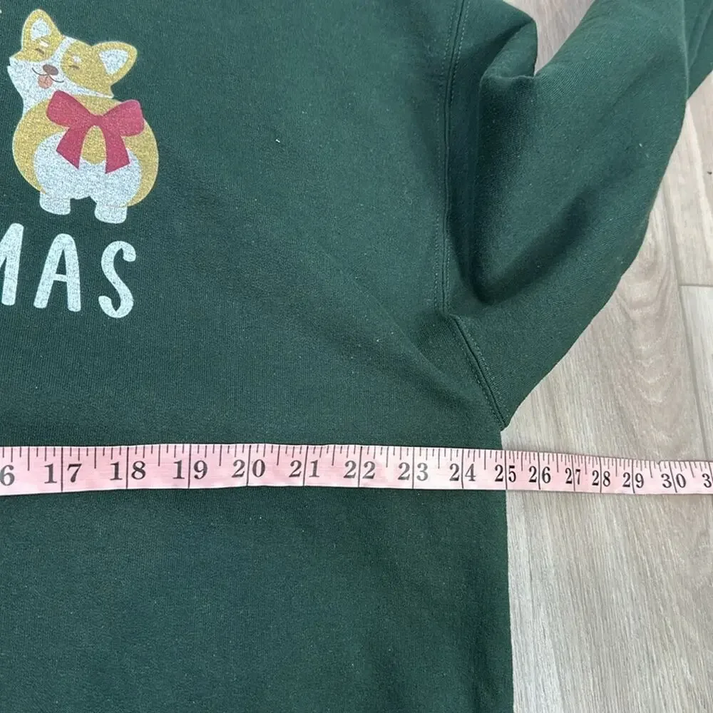 Gildan Green Merry Corgmas holiday ugly sweater plus size 2XL